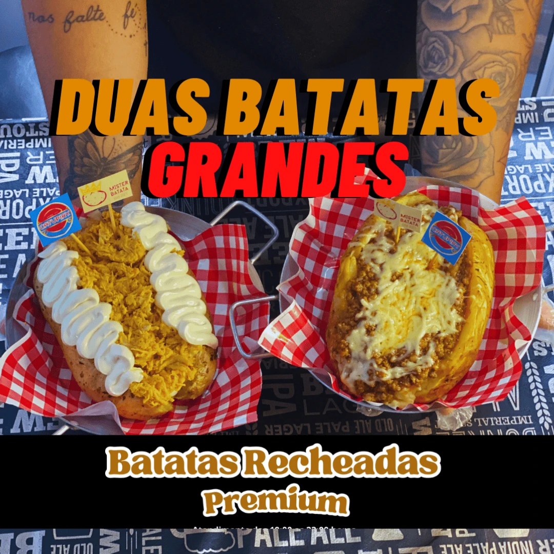 Promoção de sexta, sábado e domingo: duas batatas grandes por R$ 54,00